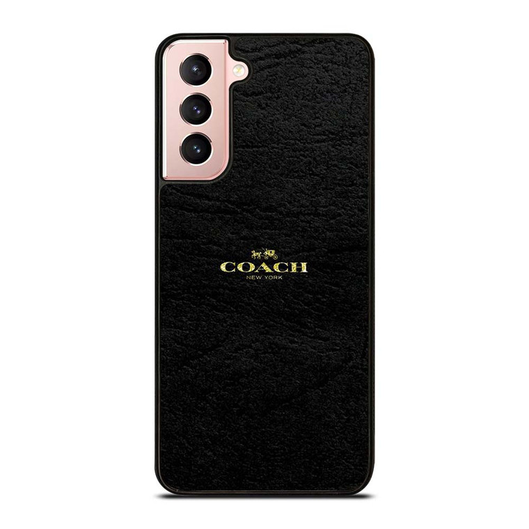 COACH NEW YORK BLACK LEATHER Samsung Galaxy S21 Case Cover COACH NEW YORK BLACK LEATHER Samsung Galaxy S21 Case Cover