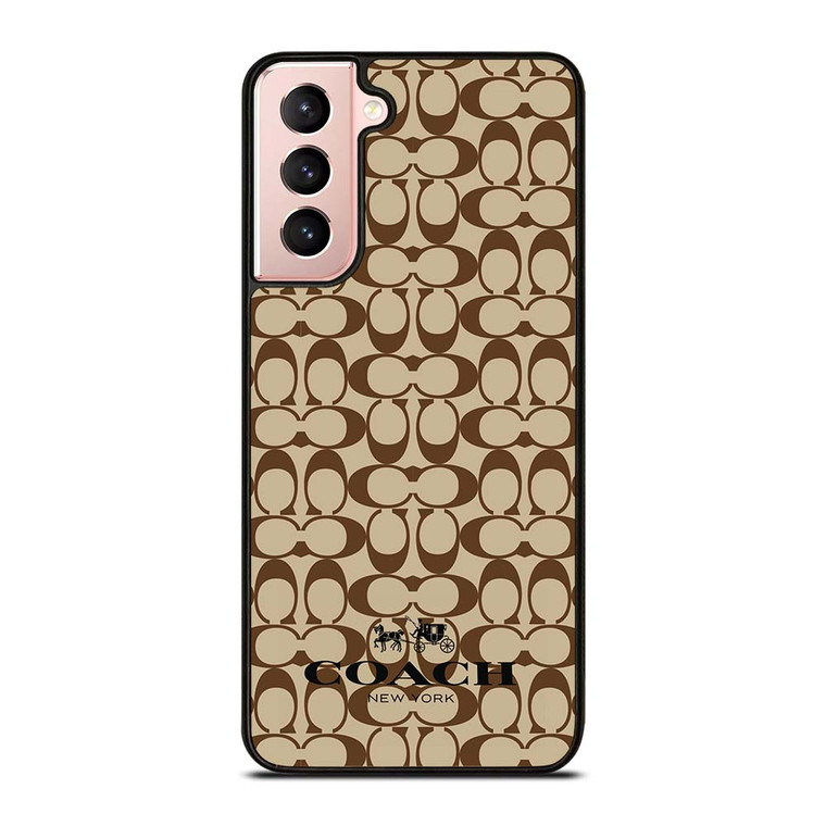 COACH NEW YORK BROWN Samsung Galaxy S21 Case Cover COACH NEW YORK BROWN Samsung Galaxy S21 Case Cover