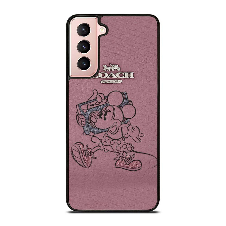 COACH NEW YORK PINK MICKEY MOUSE Samsung Galaxy S21 Case Cover