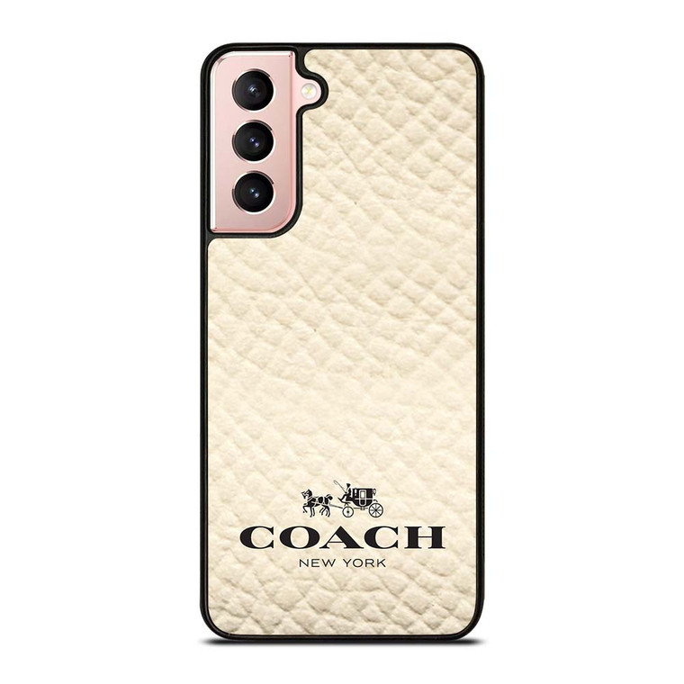 COACH NEW YORK WHITE Samsung Galaxy S21 Case Cover COACH NEW YORK WHITE Samsung Galaxy S21 Case Cover