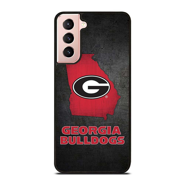 GEORGIA BULLDOGS SYMBOL METAL Samsung Galaxy S21 Case Cover