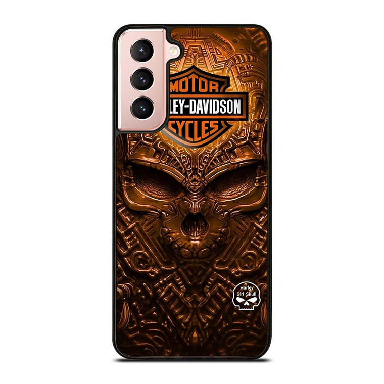 HARLEY DAVIDSON SKULL METAL MOTOR Samsung Galaxy S21 Case Cover