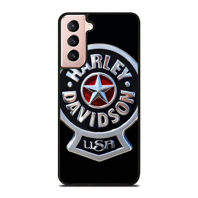 HARLEY DAVIDSON USA METAL EMBLEM Samsung Galaxy S21 Case Cover