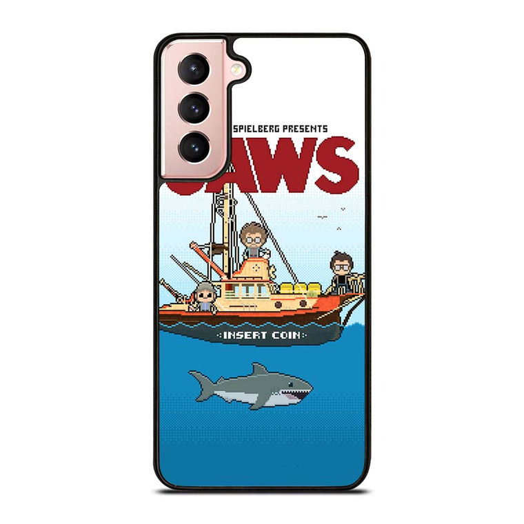 JAWS LOGO 8 BIT Samsung Galaxy S21 Case Cover JAWS LOGO 8 BIT Samsung Galaxy S21 Case Cover