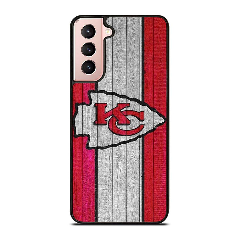 KANSAS CITY CHIEFS WOODEN LOGO Samsung Galaxy S21 Case Cover