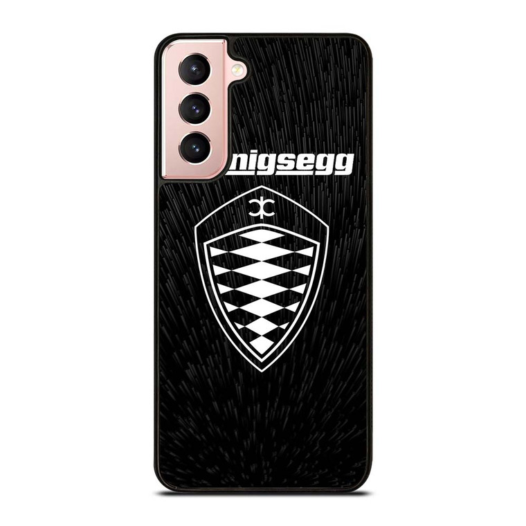 KOENIGSEGG LOGO BLACK PATTERN Samsung Galaxy S21 Case Cover
