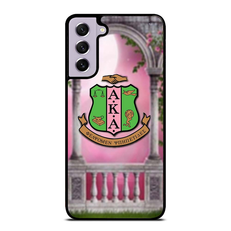 AKA PINK AND GREEN LOGO Samsung Galaxy S21 FE Case Cover