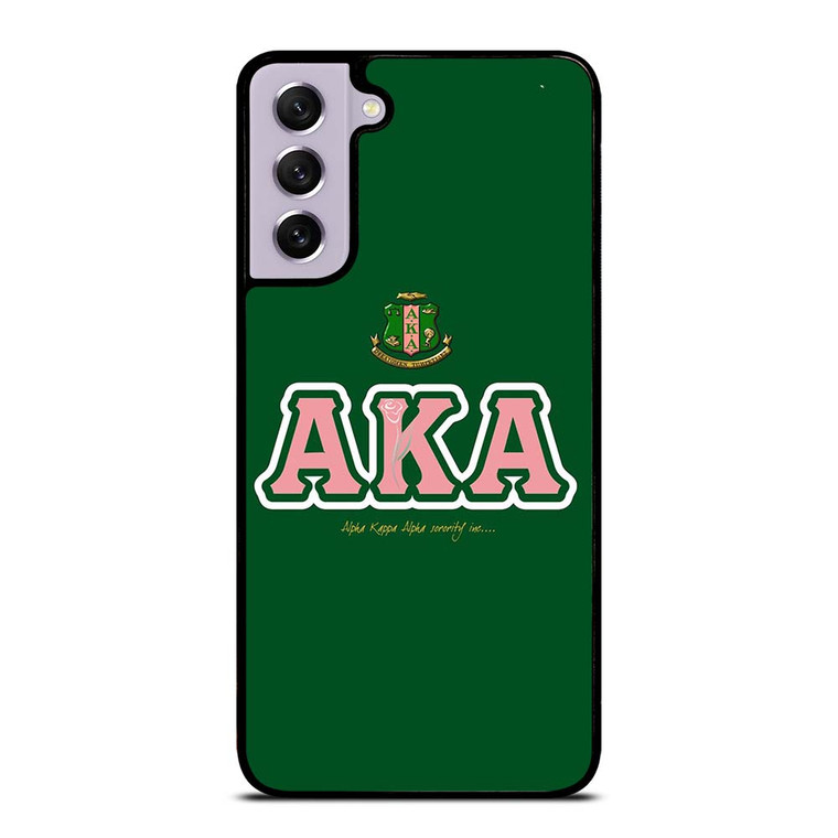 AKA PINK AND GREEN SIMPLE LOGO Samsung Galaxy S21 FE Case Cover