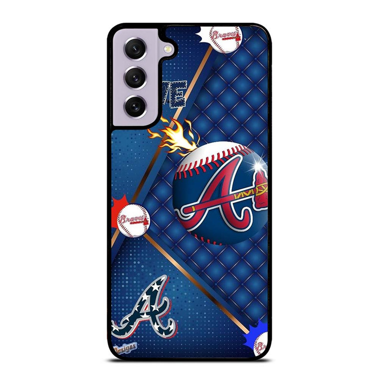 ATLANTA BRAVES LOVE BASEBALL Samsung Galaxy S21 FE Case Cover