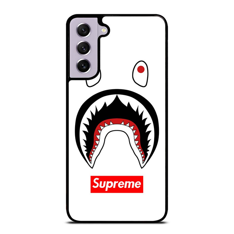BAPE CAMO SHARK SUPREME WHITE Samsung Galaxy S21 FE Case Cover