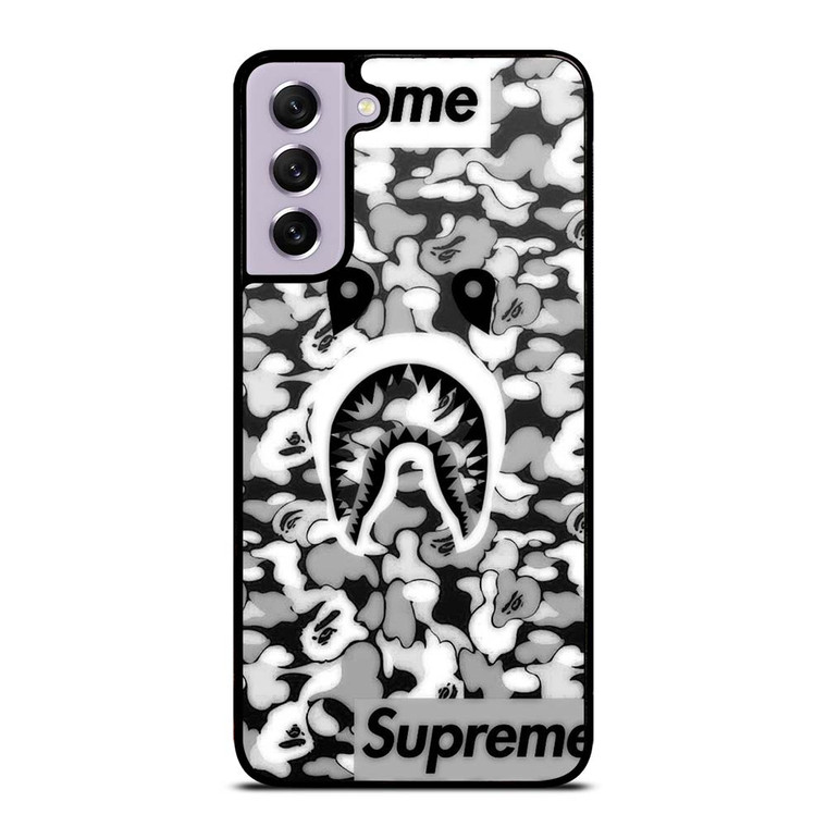 BAPE SHARK LOGO SUPREME BLACK WHITE Samsung Galaxy S21 FE Case Cover BAPE SHARK LOGO SUPREME BLACK WHITE Samsung Galaxy S21 FE Case Cover