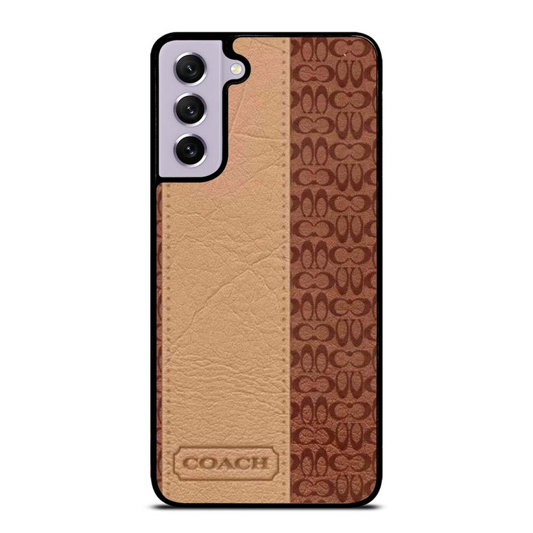COACH NEW YORK BROWN LEATHER Samsung Galaxy S21 FE Case Cover COACH NEW YORK BROWN LEATHER Samsung Galaxy S21 FE Case Cover