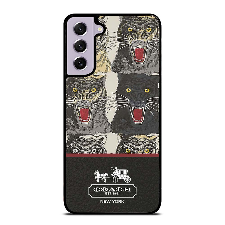 COACH NEW YORK TIGER FACE PATTERN Samsung Galaxy S21 FE Case Cover