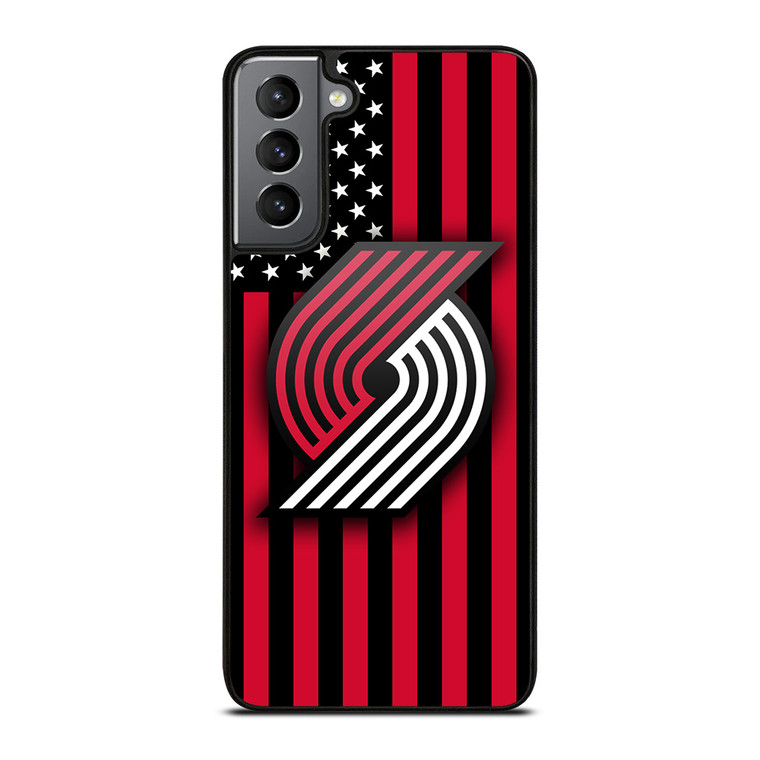 PORTLAND TRAIL BLAZERS NBA USA FLAG Samsung Galaxy S21 Plus Case Cover