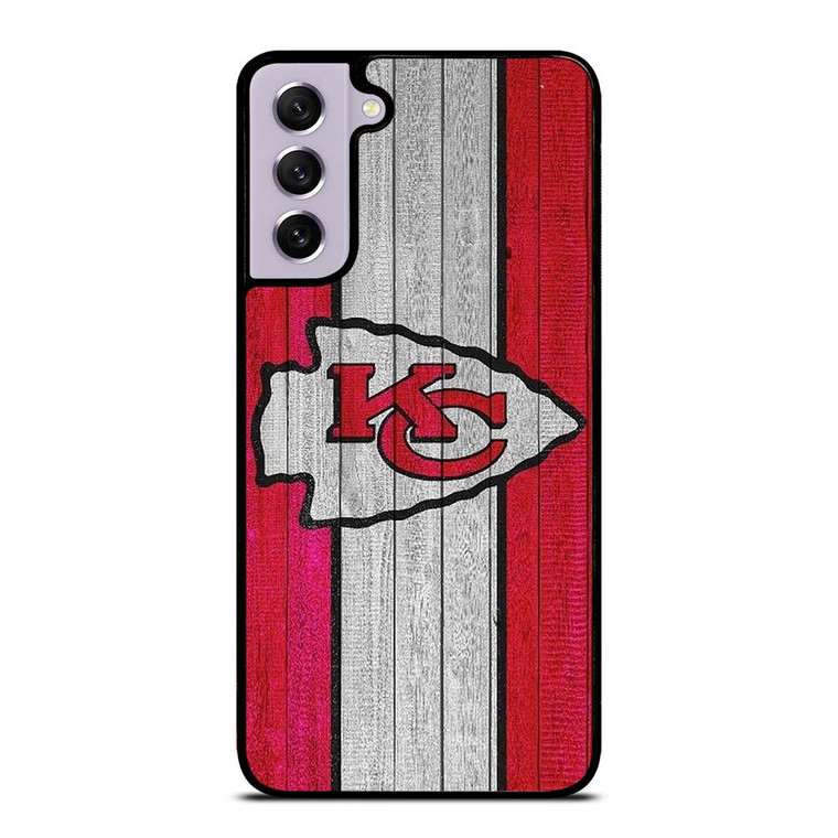 KANSAS CITY CHIEFS WOODEN LOGO Samsung Galaxy S21 FE Case Cover