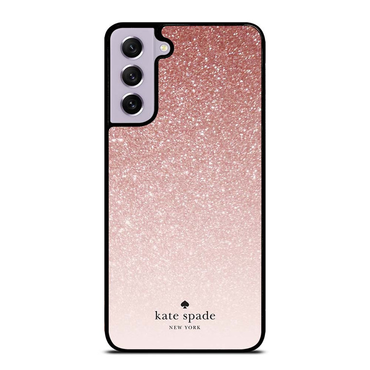 KATE SPADE NEW YORK ROSE WHITE GLITTER Samsung Galaxy S21 FE Case Cover