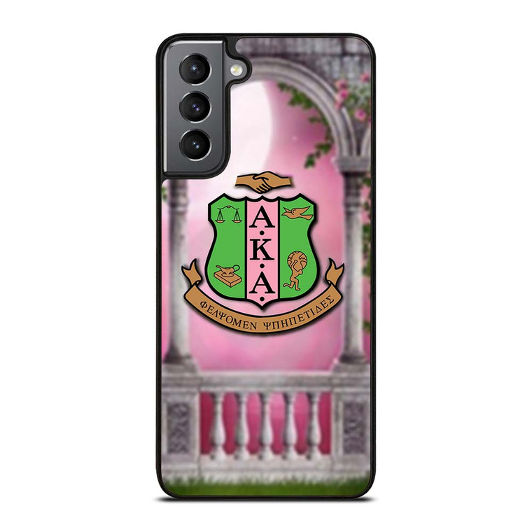 AKA PINK AND GREEN LOGO Samsung Galaxy S21 Plus Case Cover