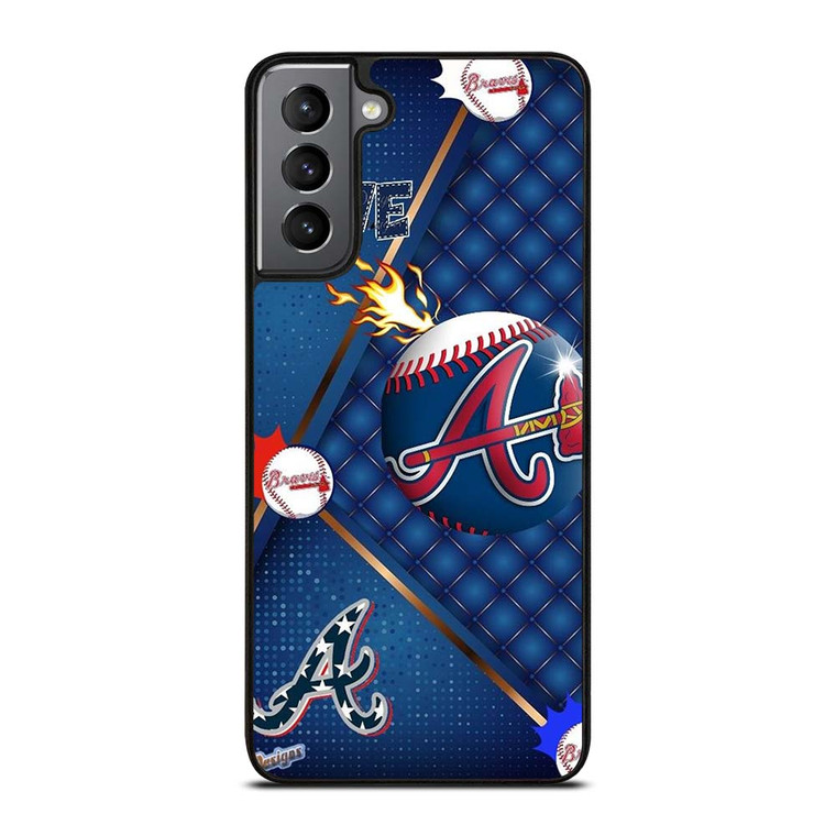 ATLANTA BRAVES LOVE BASEBALL Samsung Galaxy S21 Plus Case Cover