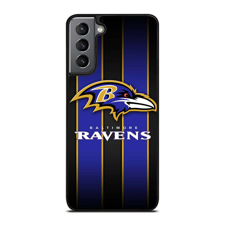 BALTIMORE RAVENS NFL STRIPE LOGO Samsung Galaxy S21 Plus Case Cover