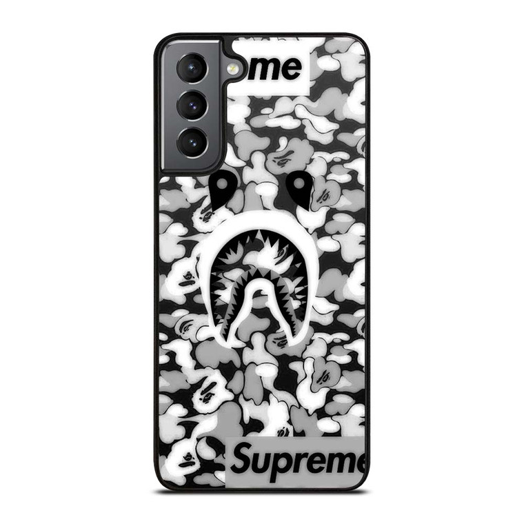 BAPE SHARK LOGO SUPREME BLACK WHITE Samsung Galaxy S21 Plus Case Cover BAPE SHARK LOGO SUPREME BLACK WHITE Samsung Galaxy S21 Plus Case Cover