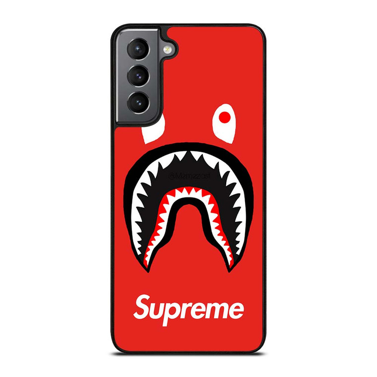 BAPE SHARK SUPREME RED Samsung Galaxy S21 Plus Case Cover