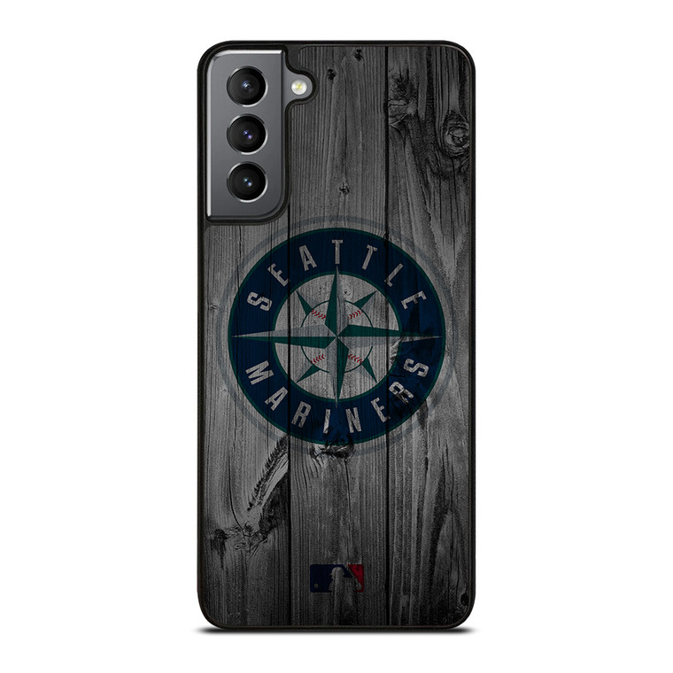 SEATTLE MARINERS BASEBALL MLB WOOD LOGO Samsung Galaxy S21 Plus Case Cover
