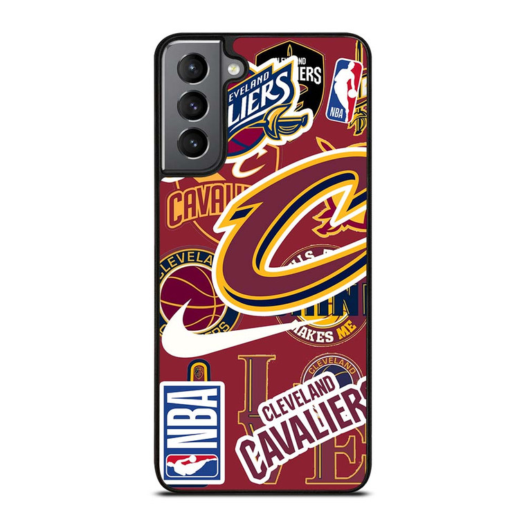 CLEVELAND CAVALIERS NBA STICKER BOMB Samsung Galaxy S21 Plus Case Cover