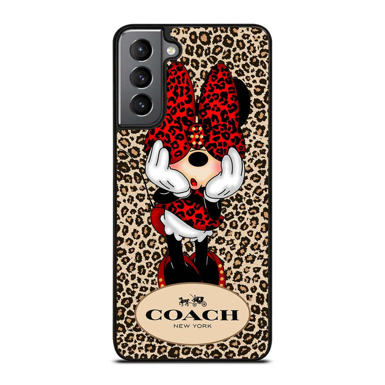 COACH MINNIE MOUSE LEOPARD Samsung Galaxy S21 Plus Case Cover