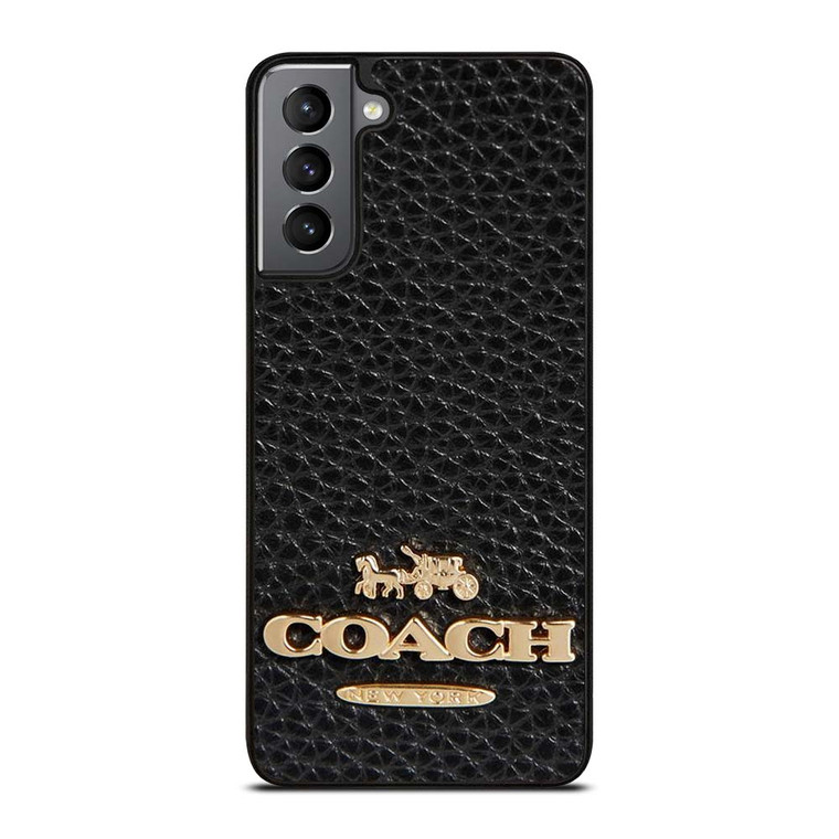 COACH NEW YORK BLACK LEATHER 2 Samsung Galaxy S21 Plus Case Cover COACH NEW YORK BLACK LEATHER 2 Samsung Galaxy S21 Plus Case Cover