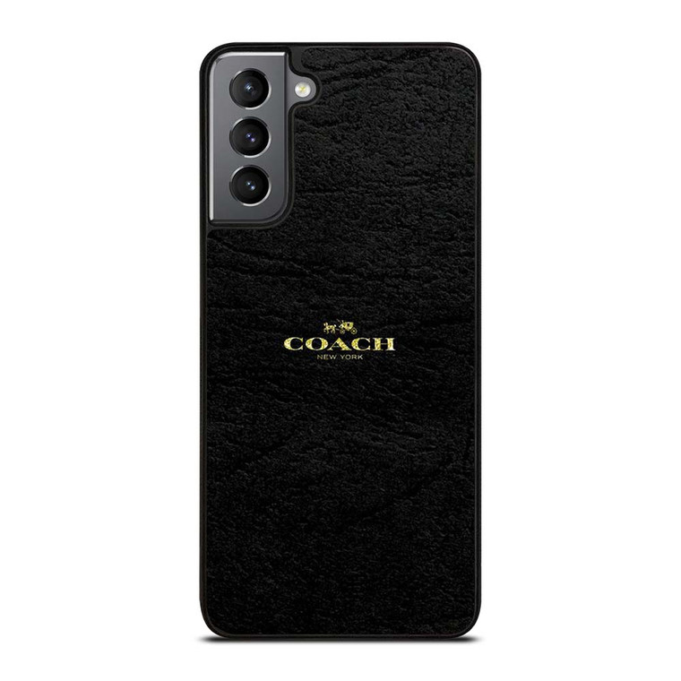 COACH NEW YORK BLACK LEATHER Samsung Galaxy S21 Plus Case Cover COACH NEW YORK BLACK LEATHER Samsung Galaxy S21 Plus Case Cover
