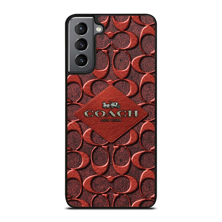 COACH NEW YORK BROWN 2 Samsung Galaxy S21 Plus Case Cover