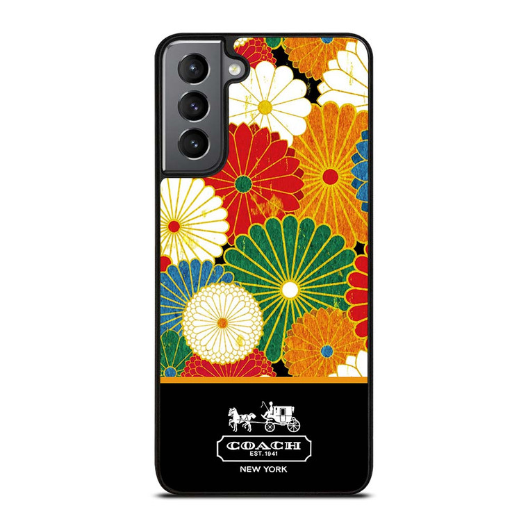 COACH NEW YORK COLORFUL FLORAL LOGO Samsung Galaxy S21 Plus Case Cover COACH NEW YORK COLORFUL FLORAL LOGO Samsung Galaxy S21 Plus Case Cover