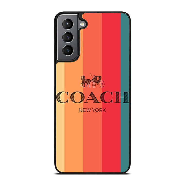 COACH NEW YORK STRIPES 2 Samsung Galaxy S21 Plus Case Cover COACH NEW YORK STRIPES 2 Samsung Galaxy S21 Plus Case Cover