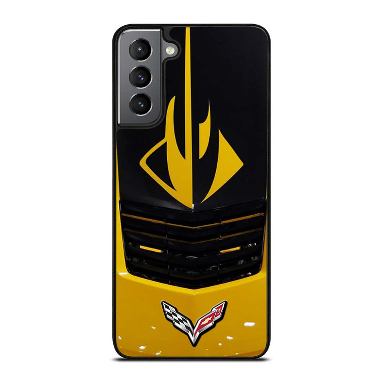 CORVETTE STINGRAY YELLOW GRILLES Samsung Galaxy S21 Plus Case Cover
