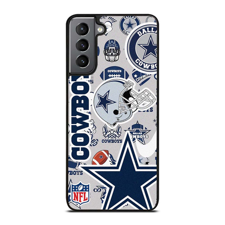 DALLAS COWBOYS NFL STICKER BOMB Samsung Galaxy S21 Plus Case Cover