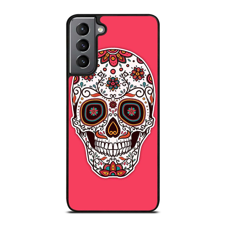 DAY OF THE DEAD PINK Samsung Galaxy S21 Plus Case Cover DAY OF THE DEAD PINK Samsung Galaxy S21 Plus Case Cover