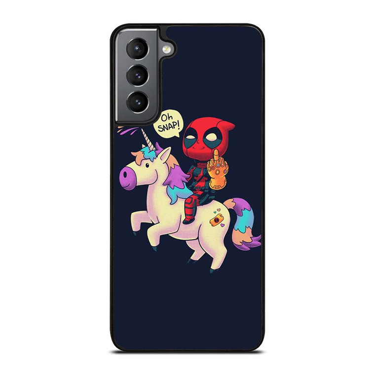 DEADPOOL UNICORN MIDDLE FINGERS Samsung Galaxy S21 Plus Case Cover
