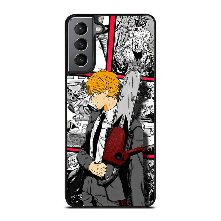 DENJI CHAINSAW MAN ANIME COLLAGE Samsung Galaxy S21 Plus Case Cover