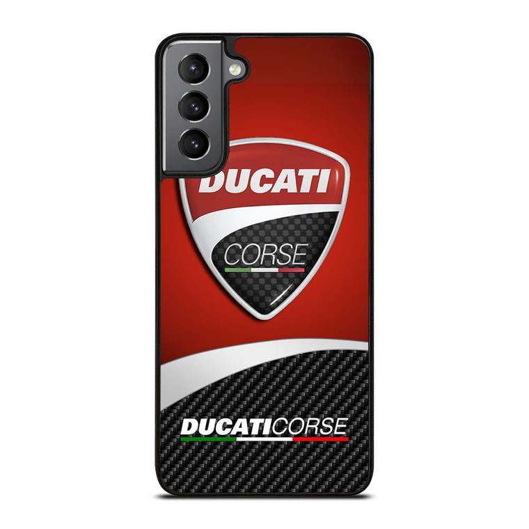 DUCATI CORSE LOGO CARBON Samsung Galaxy S21 Plus Case Cover
