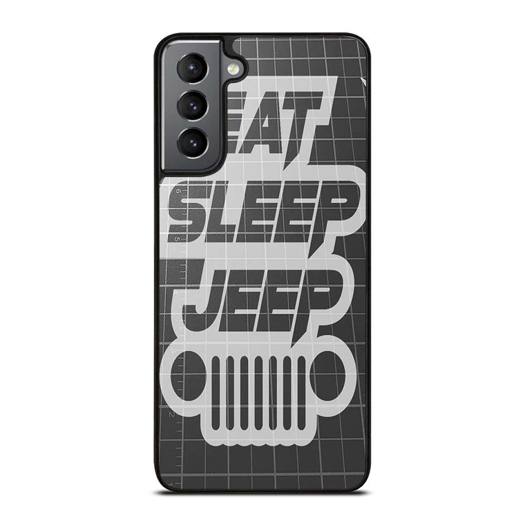 EAT SLEEP JEEP LOGO Samsung Galaxy S21 Plus Case Cover