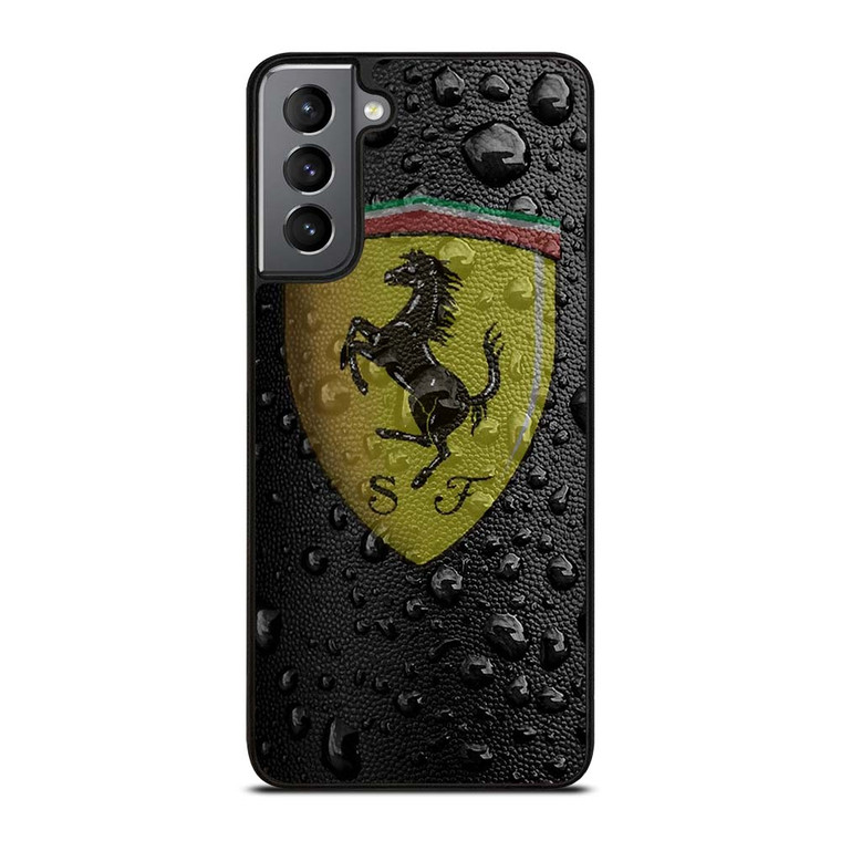 FERRARI DROP WATER BLACK Samsung Galaxy S21 Plus Case Cover