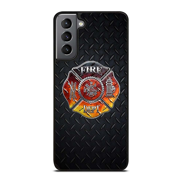 FIREFIGHTER FIREMAN METAL LOGO Samsung Galaxy S21 Plus Case Cover