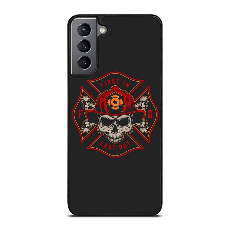FIREFIGHTER FIREMAN SKULL LOGO Samsung Galaxy S21 Plus Case Cover