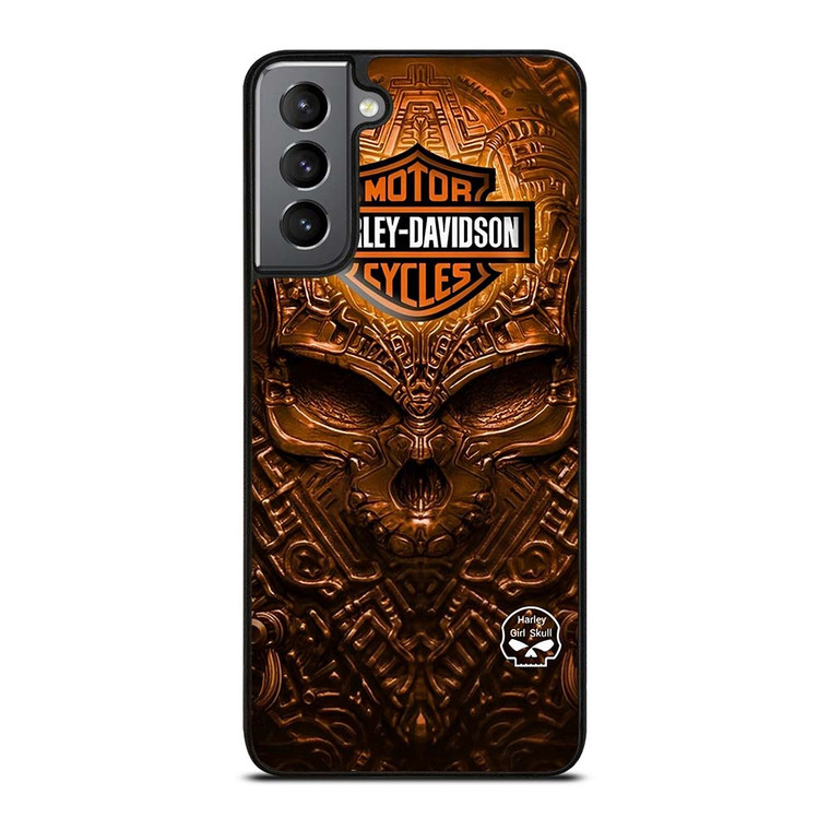 HARLEY DAVIDSON SKULL METAL MOTOR Samsung Galaxy S21 Plus Case Cover