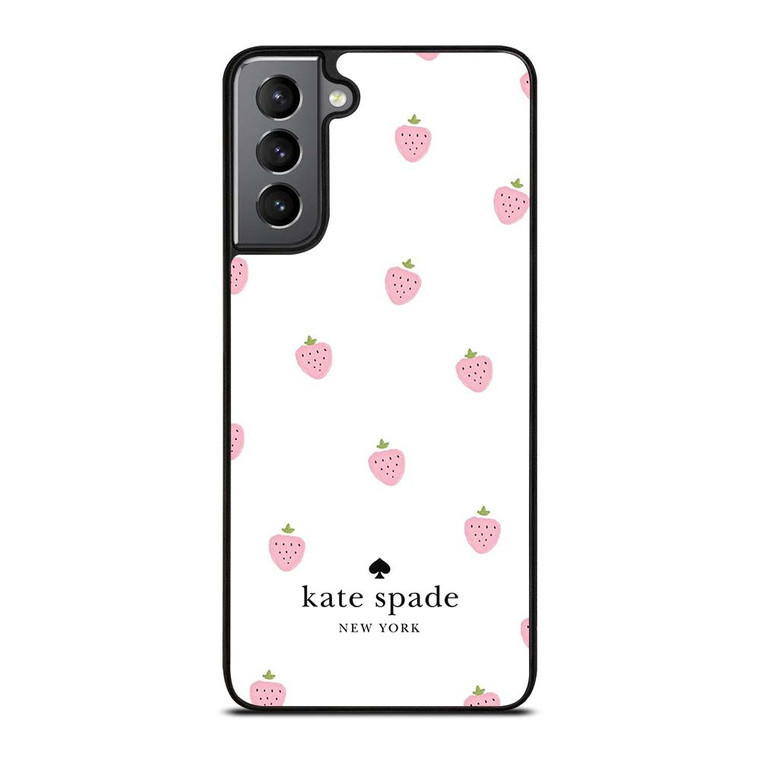 KATE SPADE NEW YORK PINK STRAWBERRY Samsung Galaxy S21 Plus Case Cover KATE SPADE NEW YORK PINK STRAWBERRY Samsung Galaxy S21 Plus Case Cover