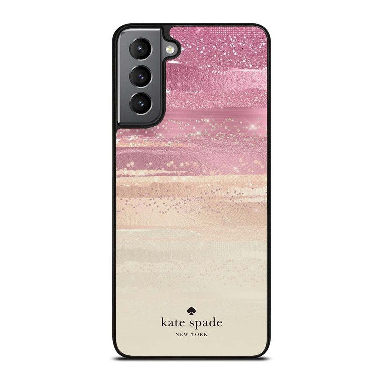 KATE SPADE NEW YORK ROSE GOLD GLITTER Samsung Galaxy S21 Plus Case Cover KATE SPADE NEW YORK ROSE GOLD GLITTER Samsung Galaxy S21 Plus Case Cover