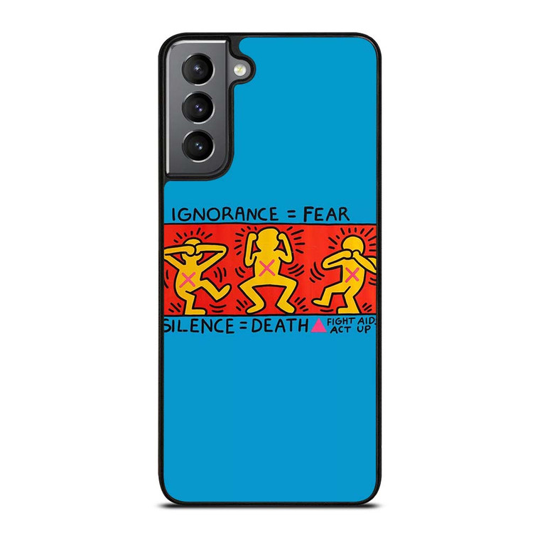 KEITH HARING SILENCE DEATH Samsung Galaxy S21 Plus Case Cover KEITH HARING SILENCE DEATH Samsung Galaxy S21 Plus Case Cover