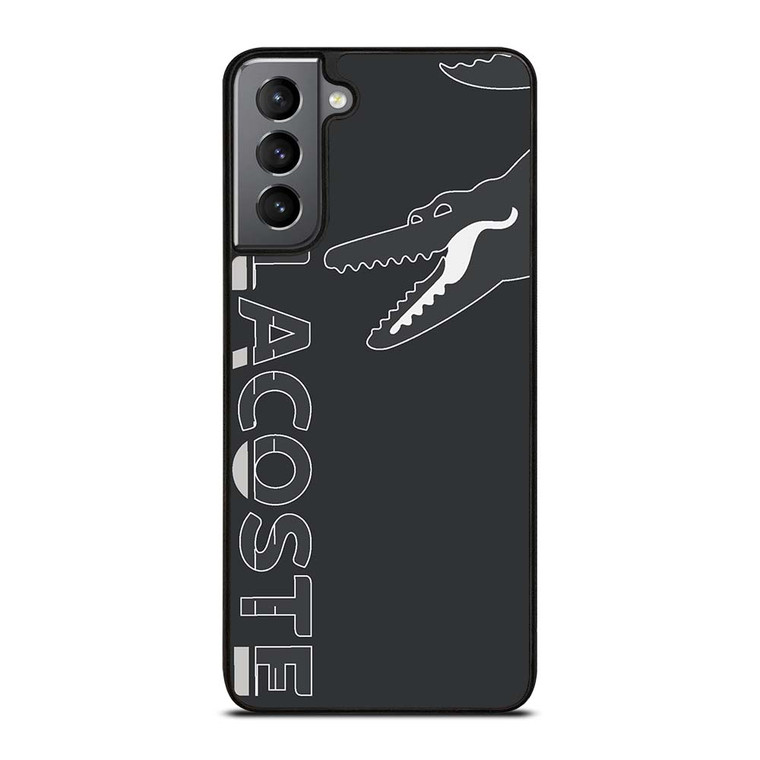 LACOSTE CROCODILE ALL BLACK Samsung Galaxy S21 Plus Case Cover
