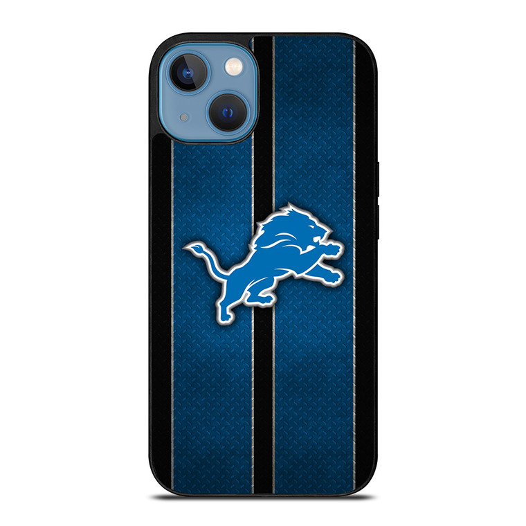DETROIT LIONS NFL METAL STRIPE iPhone 13 Case Cover