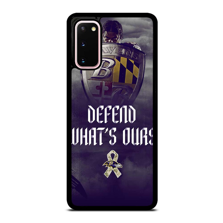 BALTIMORE RAVENS DEFEND WHATS OURS Samsung Galaxy S20 Case Cover